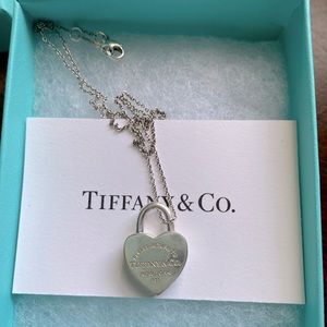 Tiffany & Co. Sterling Silver Heart Lock Necklace